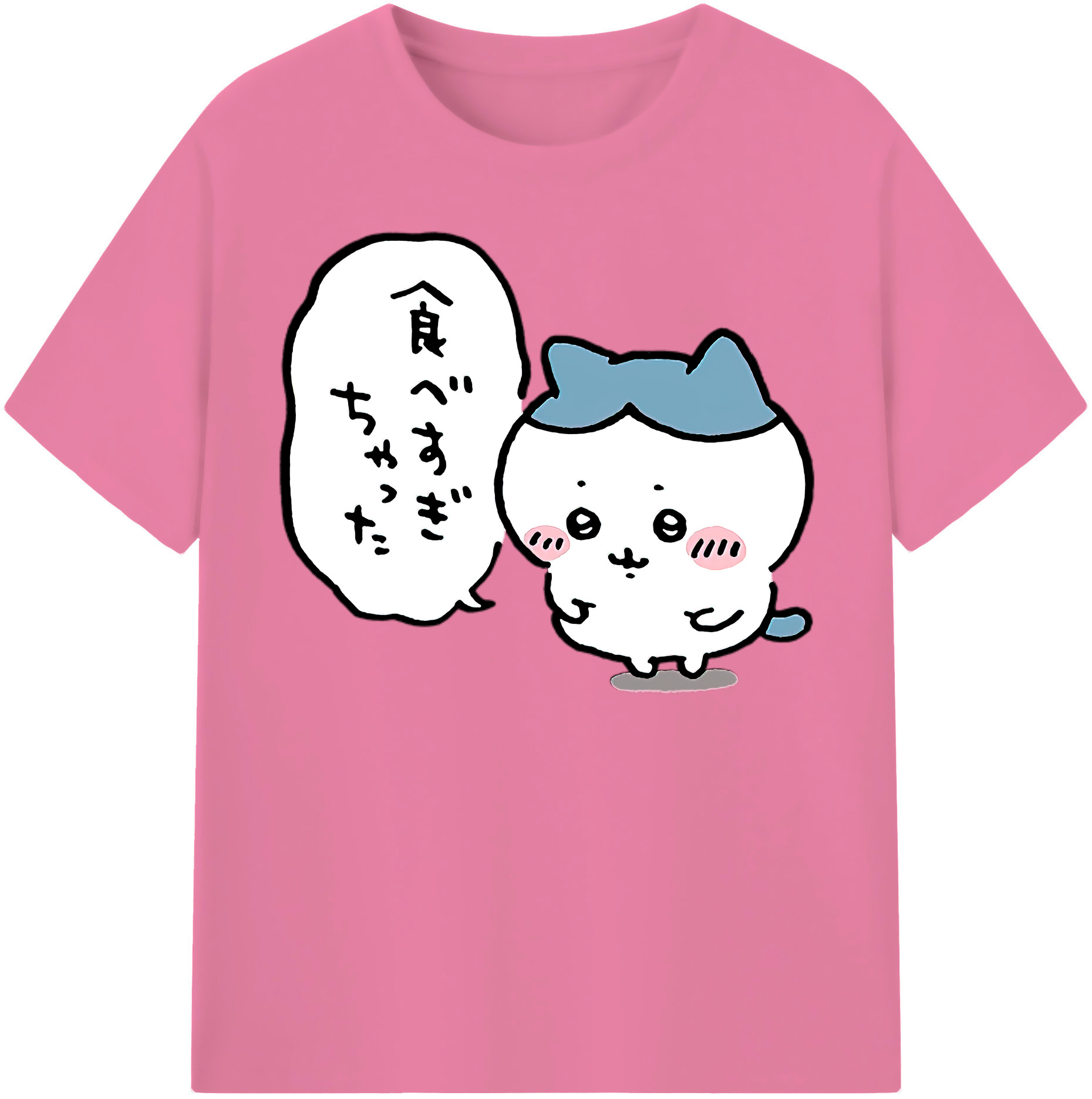 （画像用） ちいかわ ハチワレ Chii-kawa hachiware 綿100％半袖Tシャツ（フロントプリント）